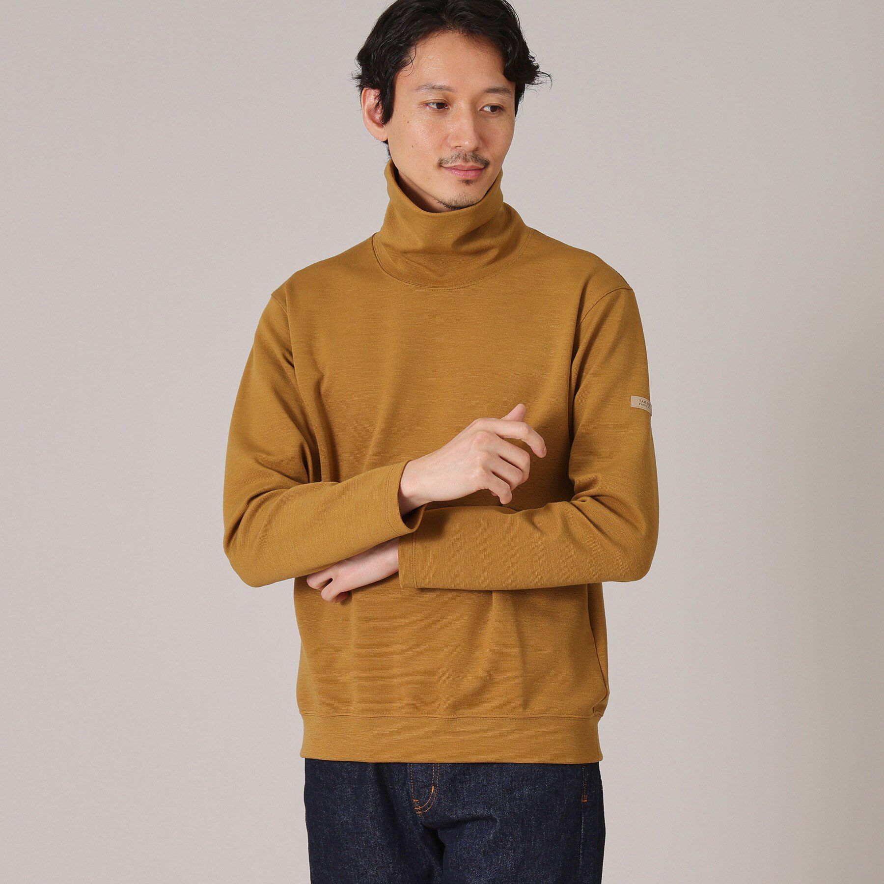 TAKEO KIKUCHI「ウールブレンド オフタートルネック カットソー」|Tシャツ・カットソー|オレンジ(066)