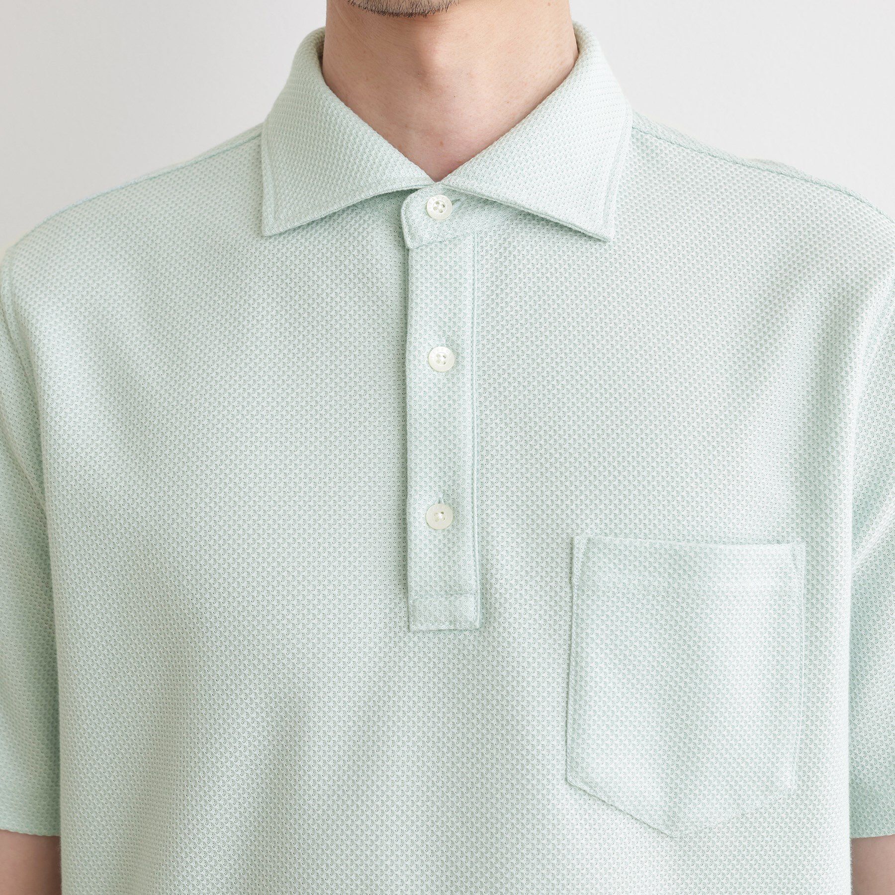 TAKEO KIKUCHI「【尾州織】メランジメッシュ ポロシャツ」|ポロシャツ|