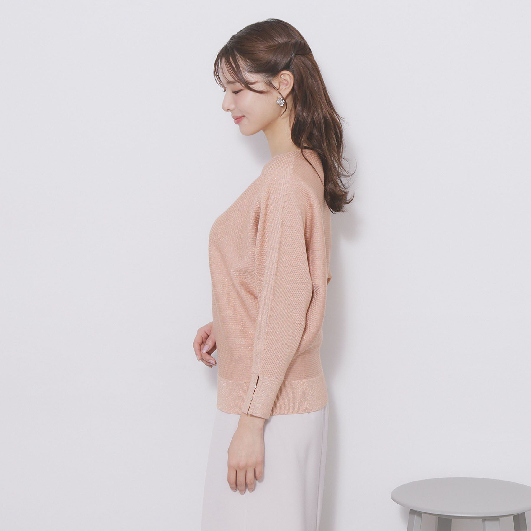 index「ドルマンリブニット【洗濯機OK/抗ピル】」|ニット・セーター|