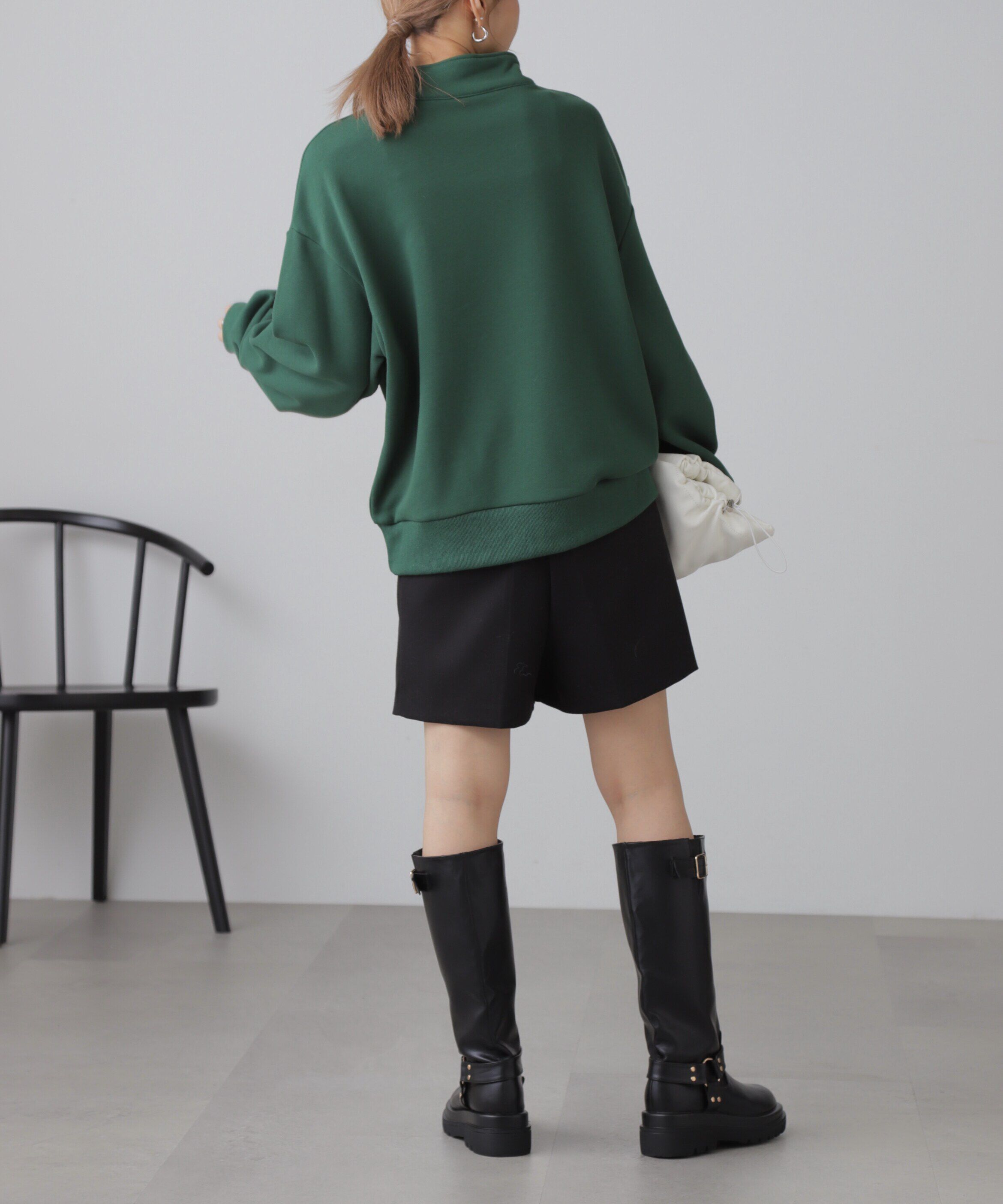  「カレッジロゴハーフジップスウェット」|Tシャツ・カットソー|