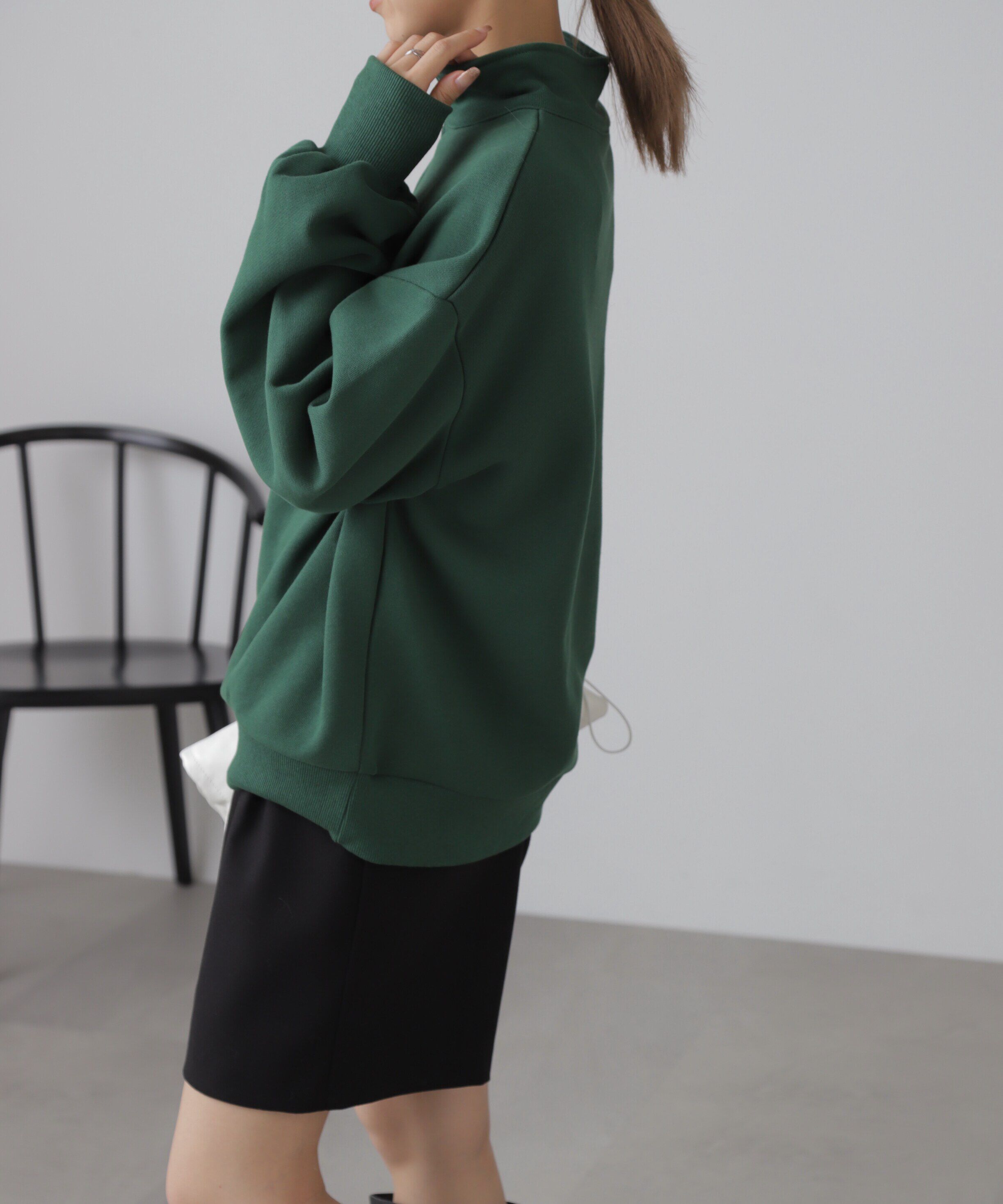  「カレッジロゴハーフジップスウェット」|Tシャツ・カットソー|