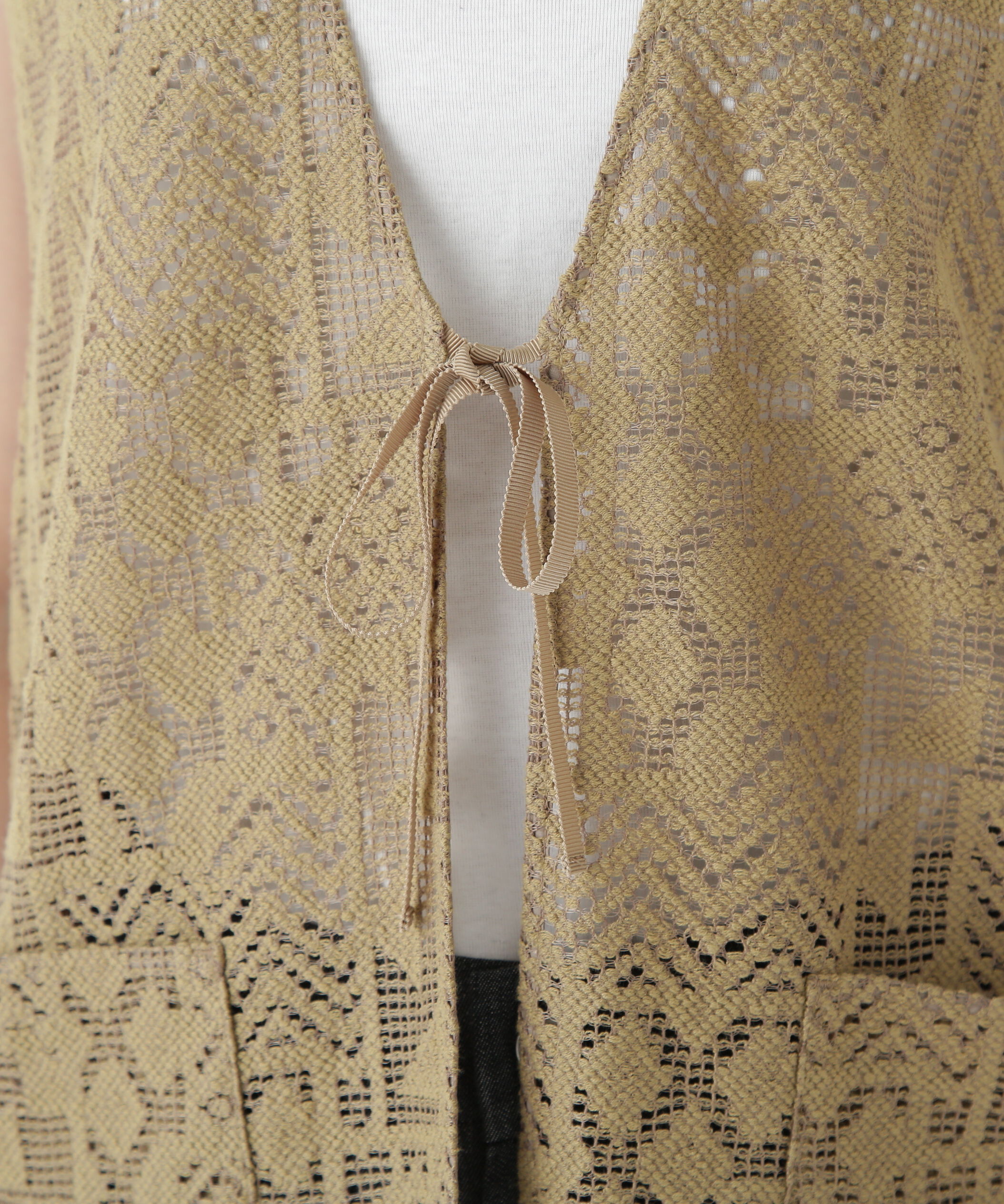  「◆ジオメトリックレースジレ」|シャツ・ブラウス|