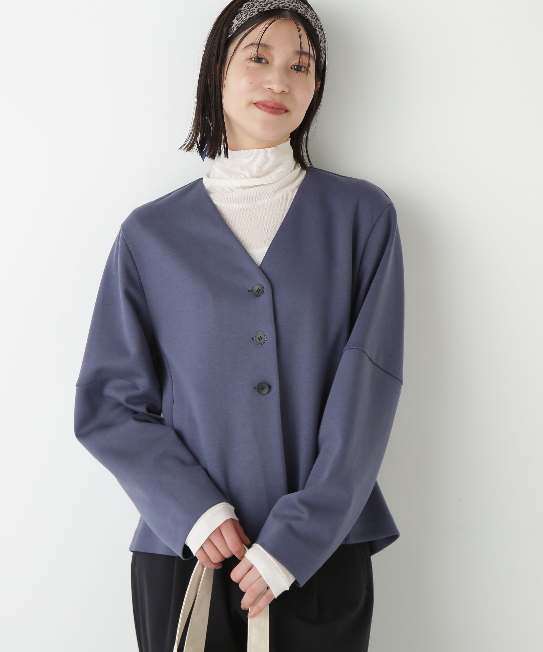  「◆ダンボールＶネックカーディガン」|Tシャツ・カットソー|ブルー