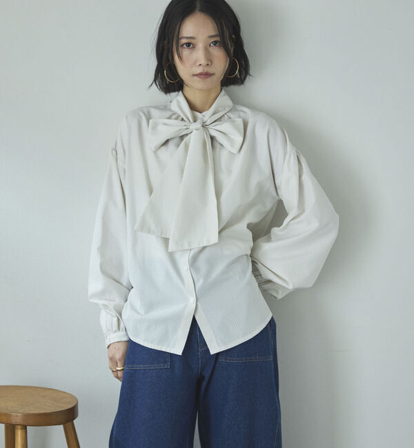 Doux archives「２ＷＡＹ　チェックボウタイブラウス」|シャツ・ブラウス|
