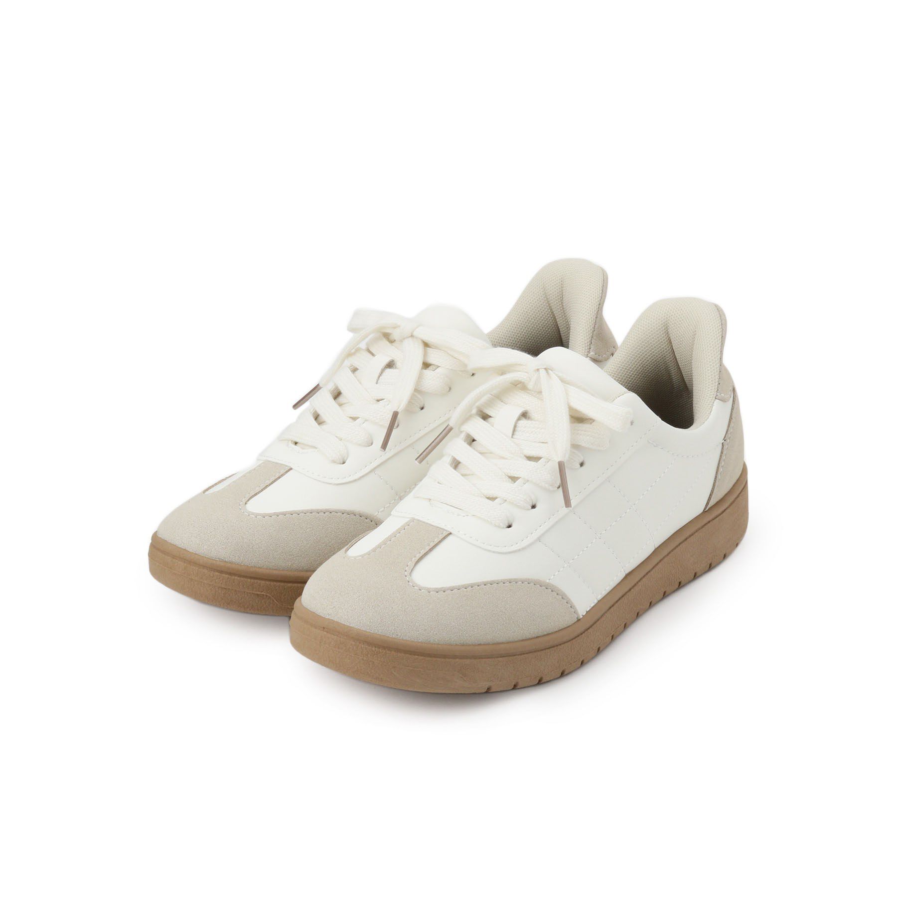 SHOO･LA･RUE「【シュッと履ける】シンプルスニーカー」|スニーカー|アイボリー(004)