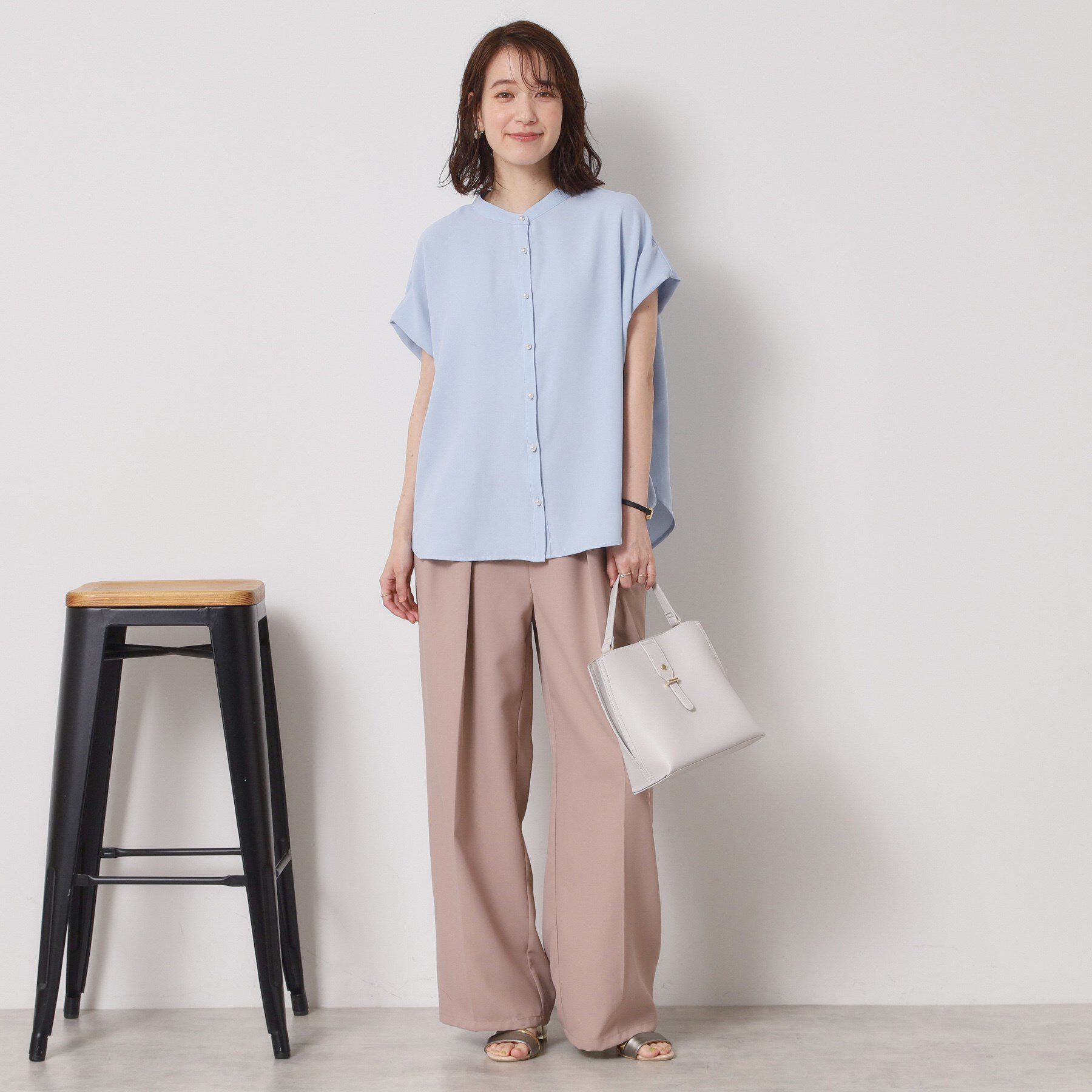 ITS&rsquo;DEMO「【接触冷感／手洗い可】ショルダータックブラウス」|シャツ・ブラウス|