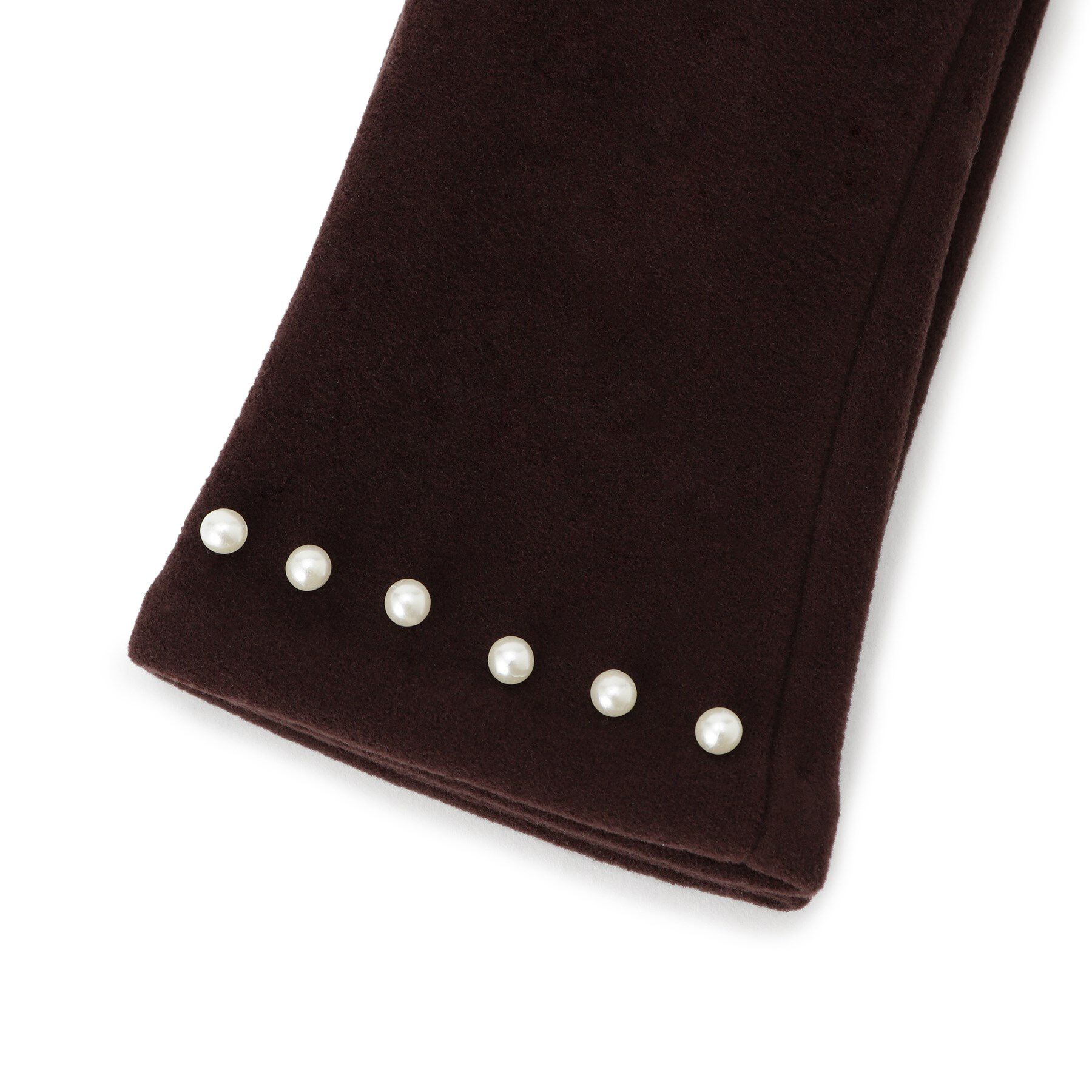 ITS&rsquo;DEMO「【手洗い可】フェイクパール付きジャージグローブ」|手袋|