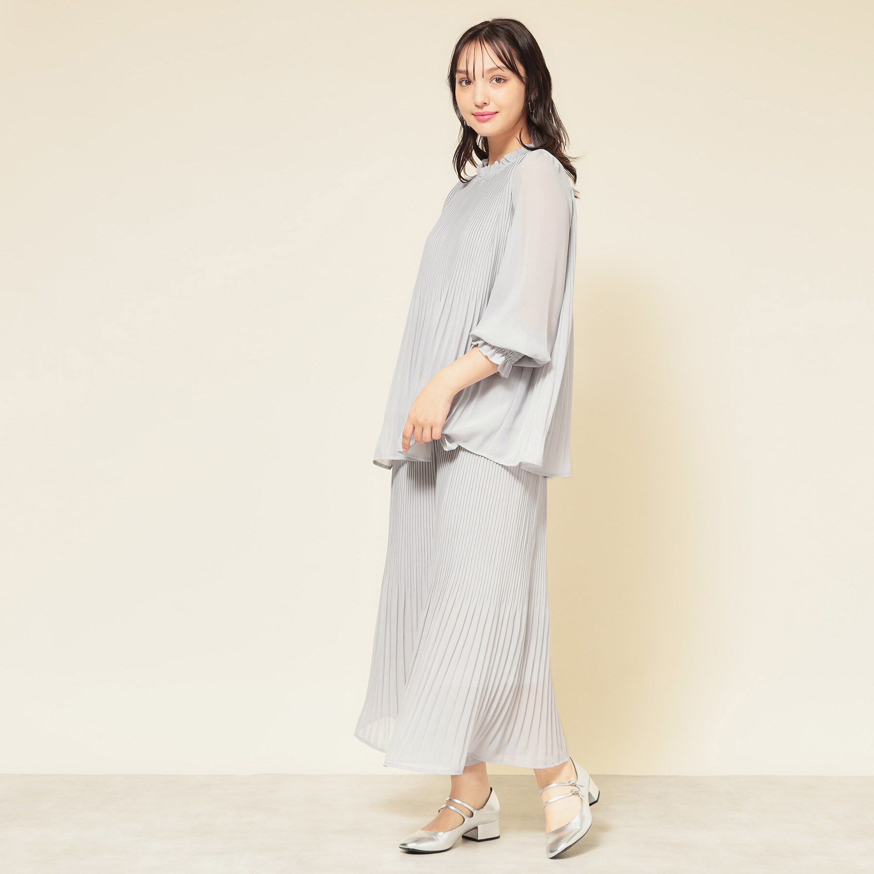 SunaUna「【プリーツ／セットアップ可】チュニックブラウス」|シャツ・ブラウス|