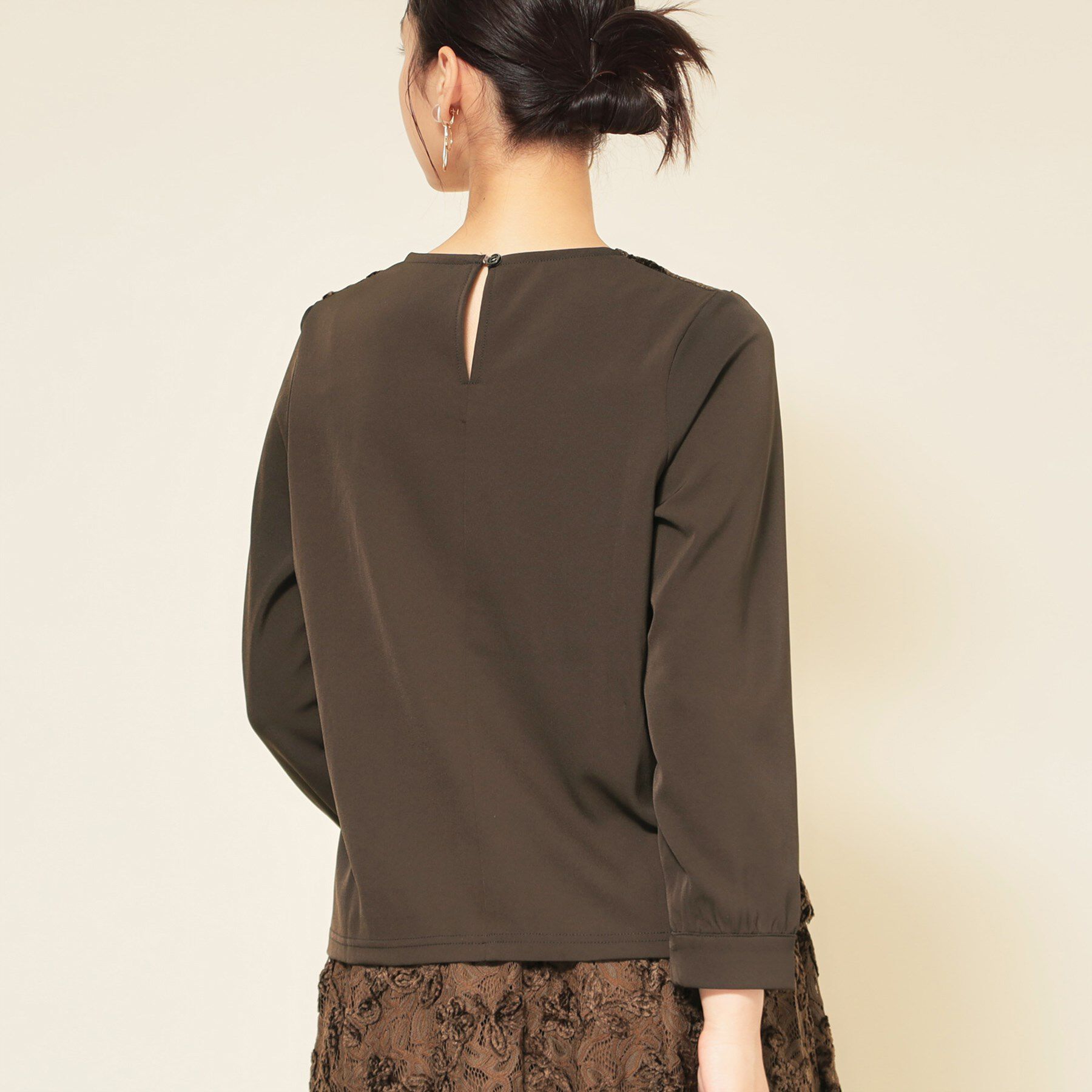 SunaUna「【モールレース／セットアップ可】パフスリーブブラウス」|シャツ・ブラウス|