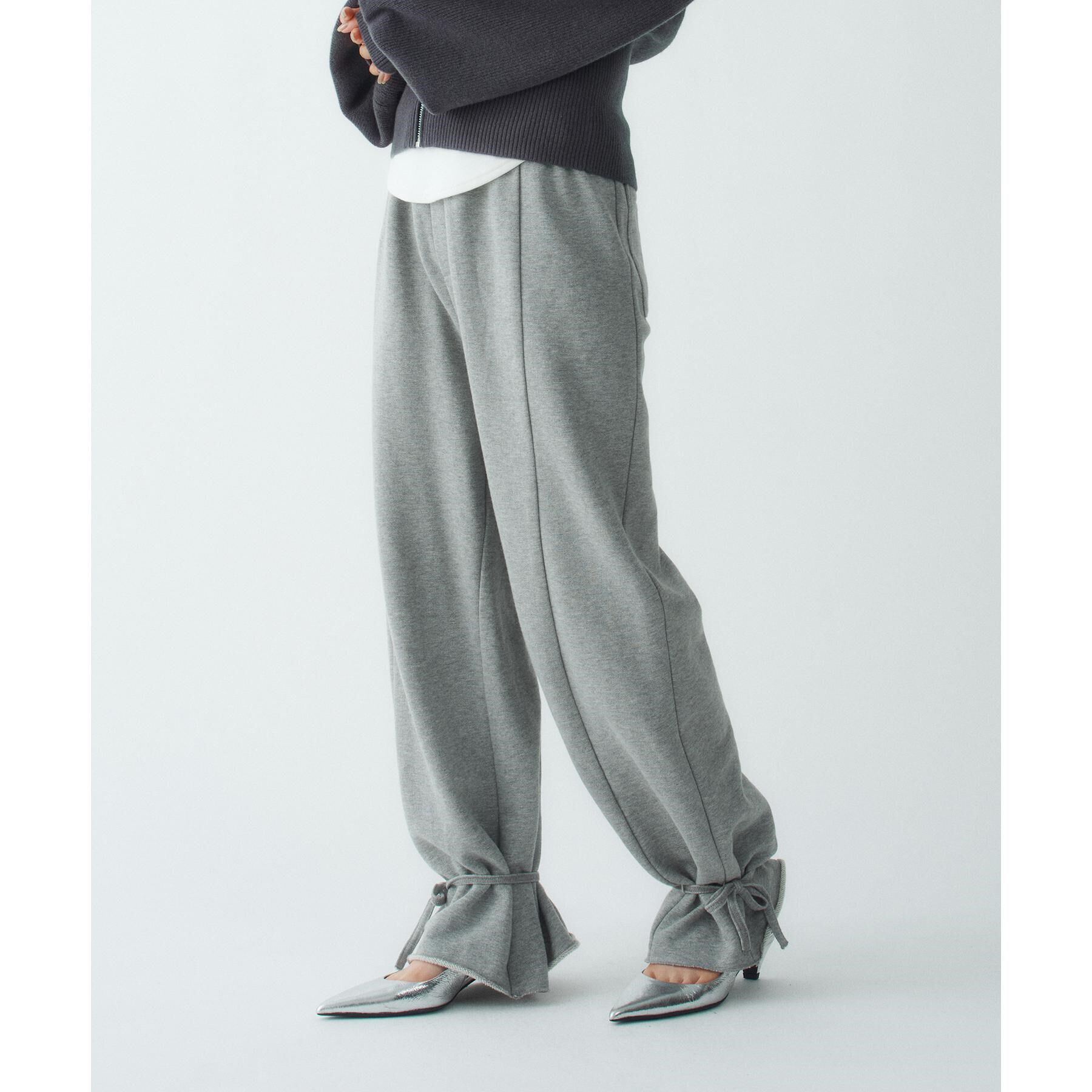 CODE A「【Re】ribbon sweat pants」|その他|ライトグレー(011