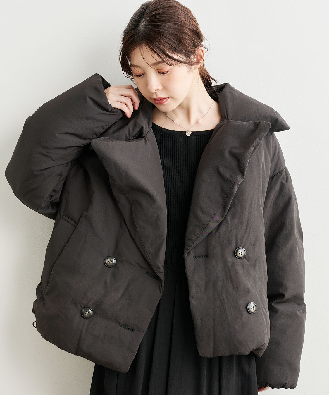 COCO DEAL「パファービッグカラーダウンコート」|ダウン|