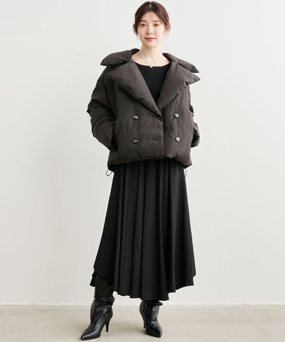 COCO DEAL「パファービッグカラーダウンコート」|ダウン|