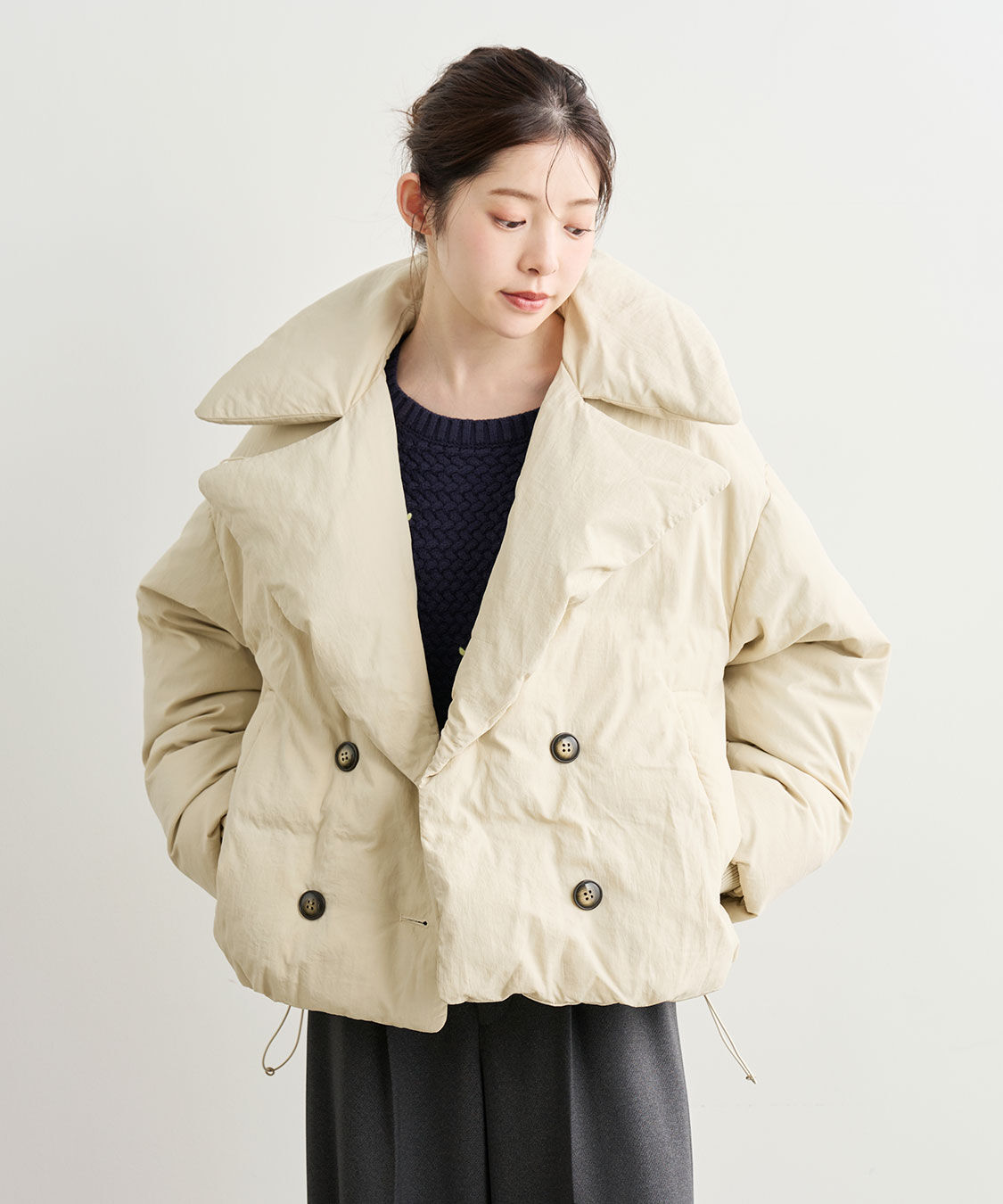 COCO DEAL「パファービッグカラーダウンコート」|ダウン|