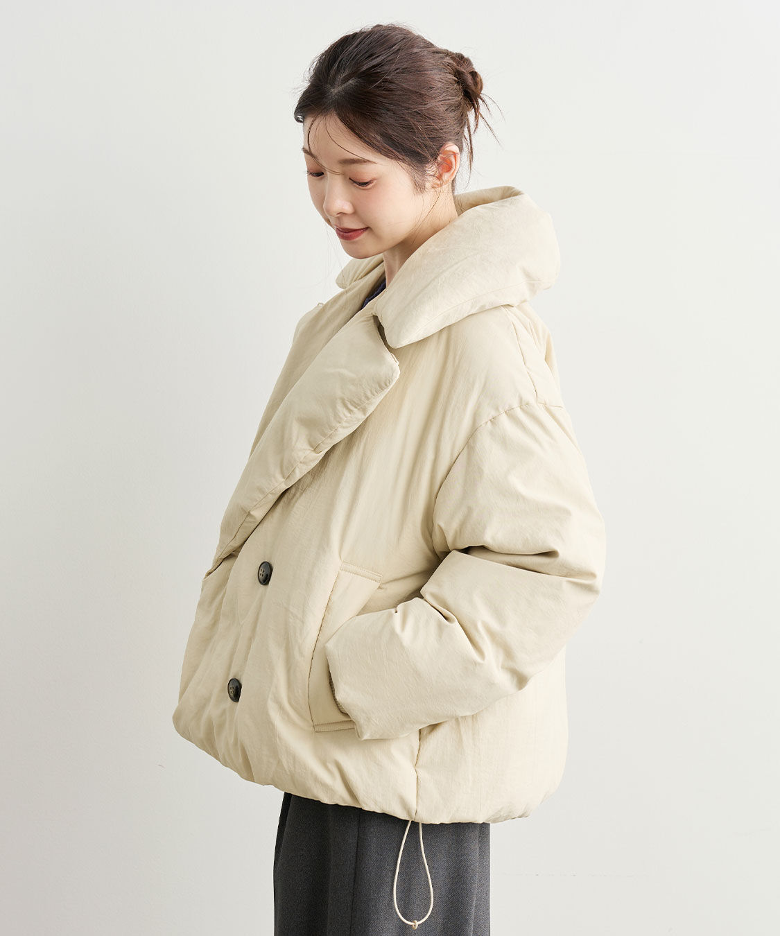 COCO DEAL「パファービッグカラーダウンコート」|ダウン|
