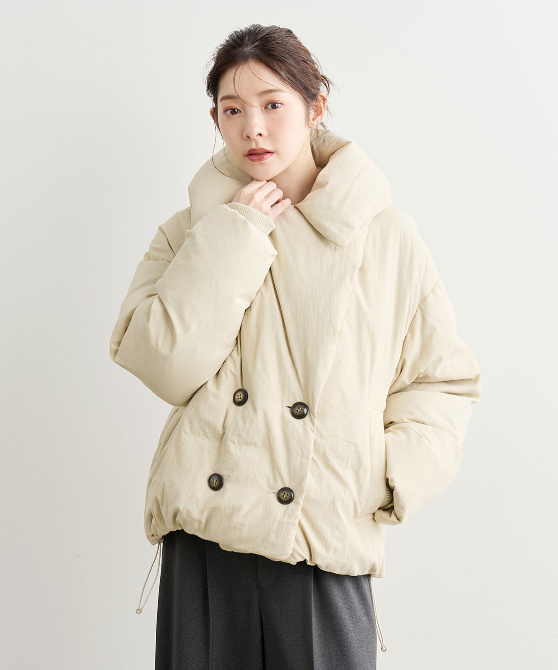 COCO DEAL「パファービッグカラーダウンコート」|ダウン|