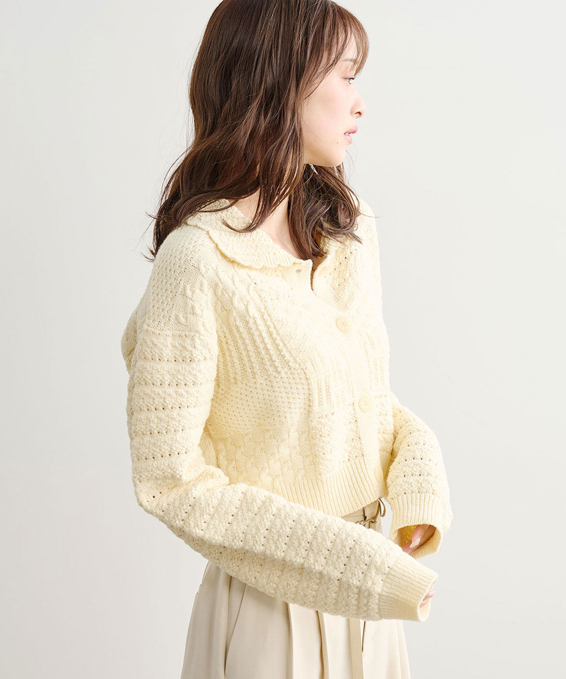 COCO DEAL「パッチワークカーディガン」|カーディガン|