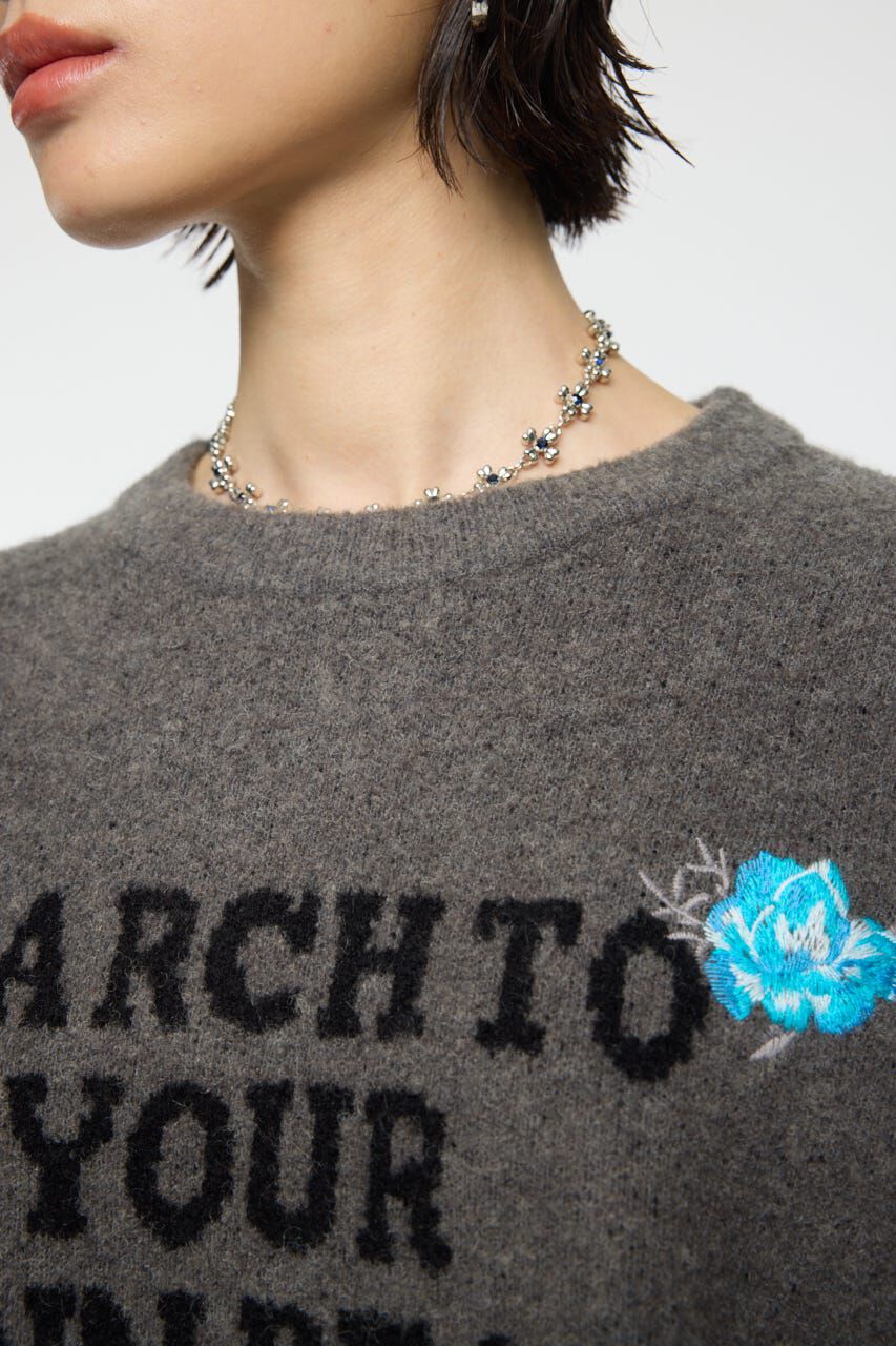 MOUSSY「FLORAL PATCH JACQUARD セーター」|ニット・セーター|