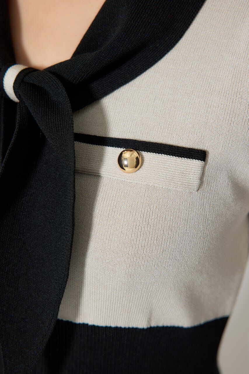 rienda「バイカラーミニニットワンピース」|ワンピース|