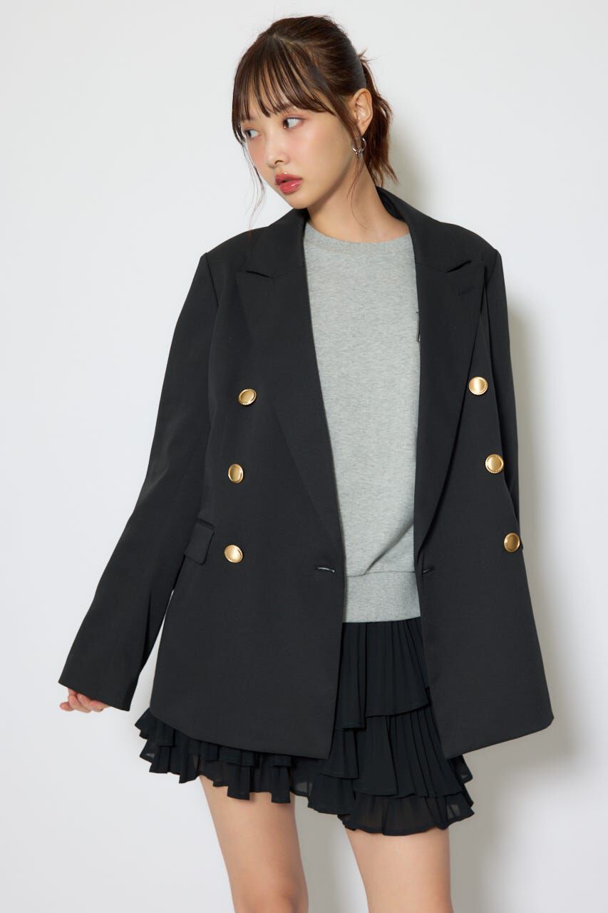 rienda「ピークドラペルダブルテーラードジャケット」|その他|