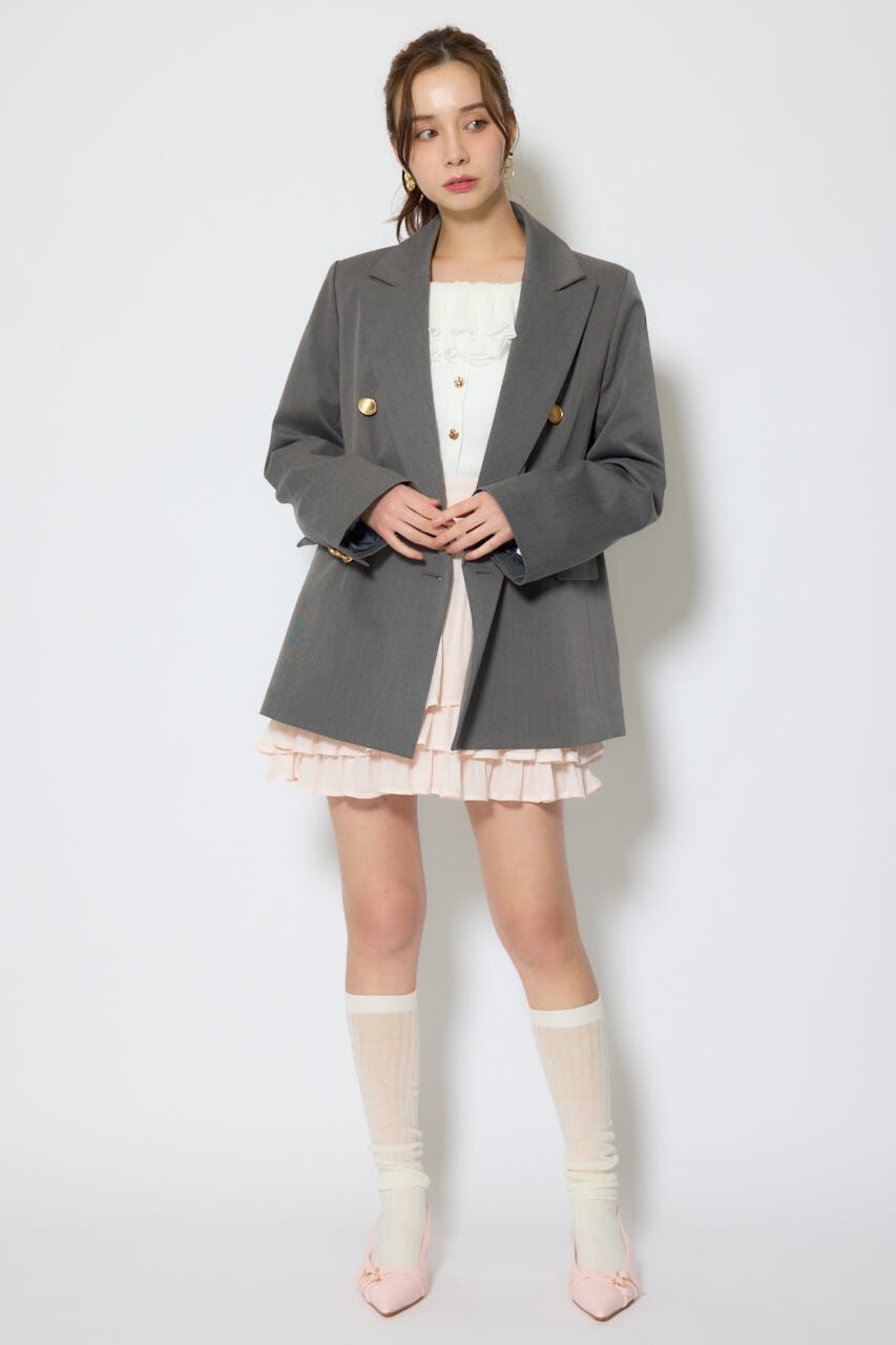 rienda「ピークドラペルダブルテーラードジャケット」|その他|