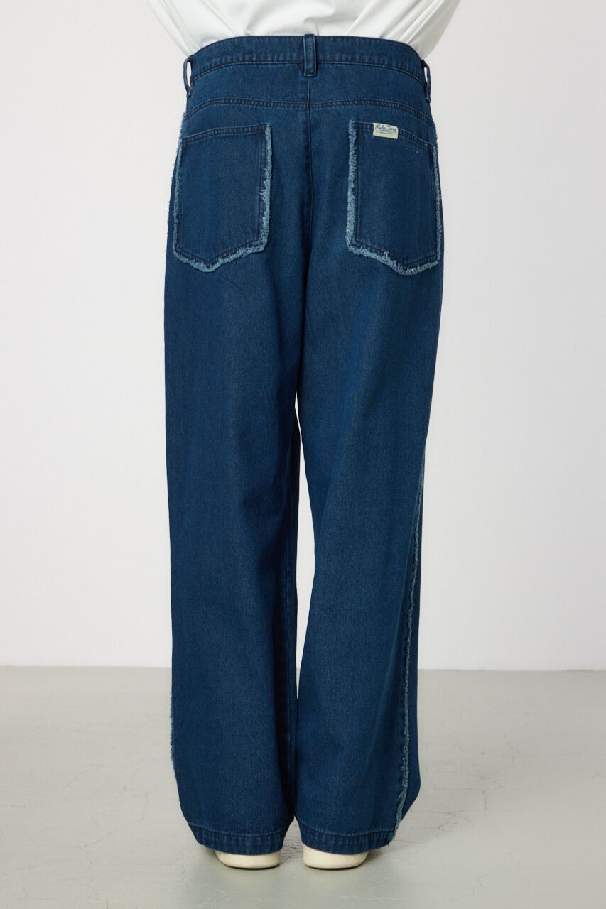 RODEO CROWNS「フリンジストレートデニムパンツ」|デニム|