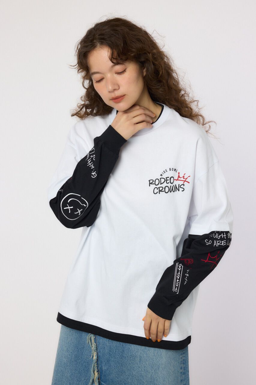 RODEO CROWNS「フェイクレイヤードロングスリーブTシャツ」|Tシャツ・カットソー|WHT