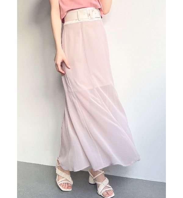 RESEXXY「シアーマーメイドスカート」|スカート|ベージュ