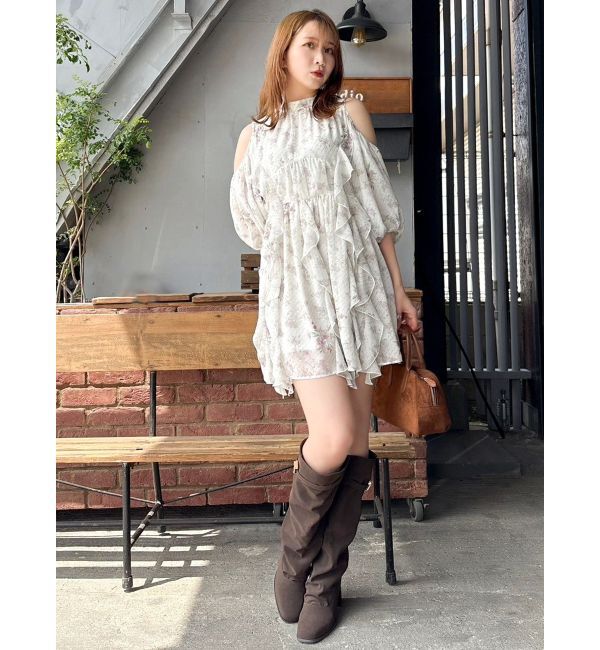 dazzlin「カタアキフリルミニワンピース」|ワンピース|