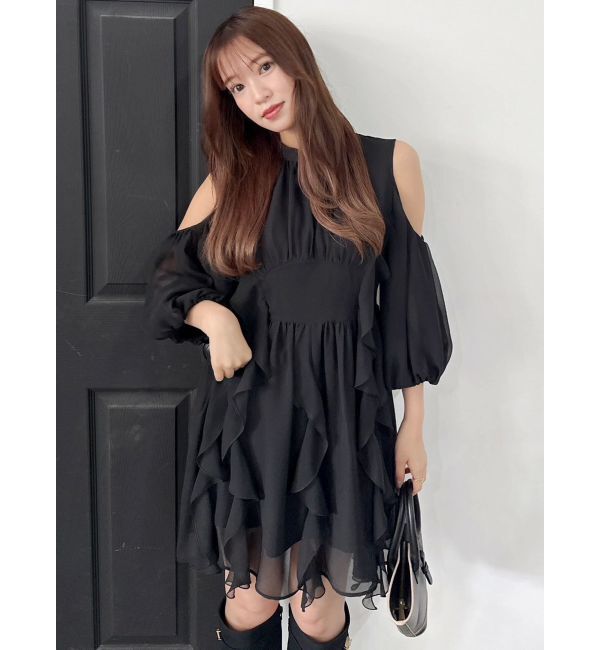 dazzlin「カタアキフリルミニワンピース」|ワンピース|