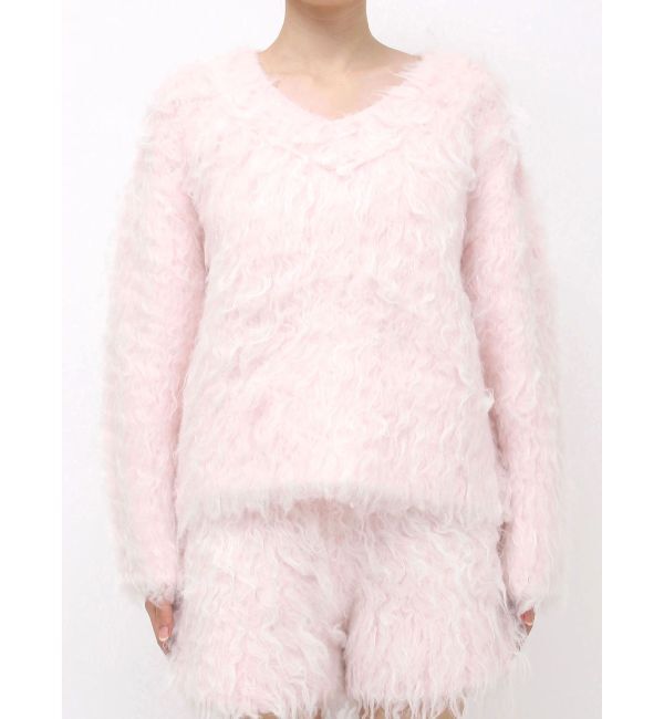 dazzlin「リップルカールVネックニット」|ニット・セーター|