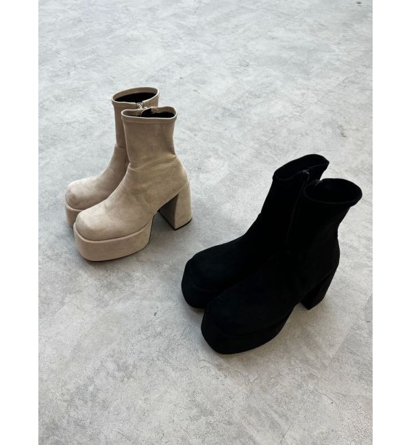 EMODA「バルキープランプショートフィットブーツ」|ショートブーツ|