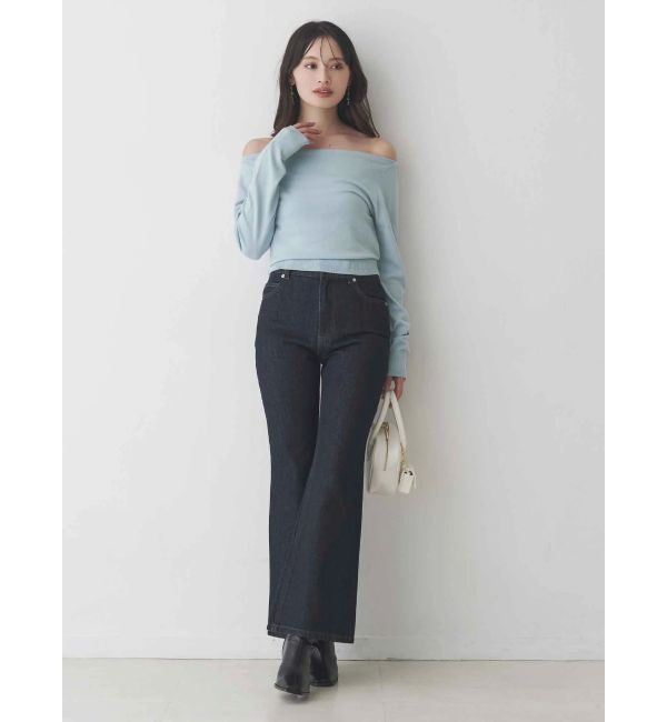 MERCURYDUO「デニムシューカットパンツ」|デニム|