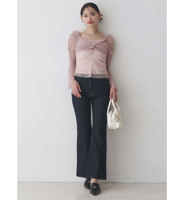 MERCURYDUO「デニムシューカットパンツ」|デニム|