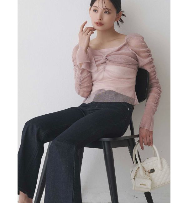 MERCURYDUO「デニムシューカットパンツ」|デニム|