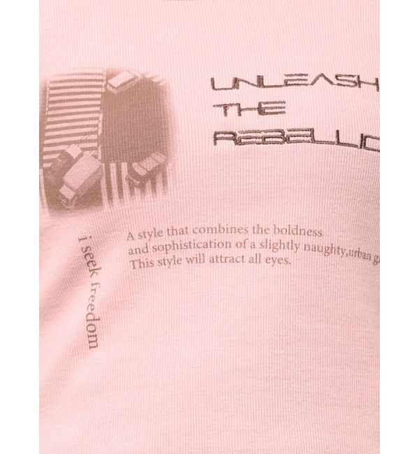 MURUA「クロップドメッセージトップス」|Tシャツ・カットソー|