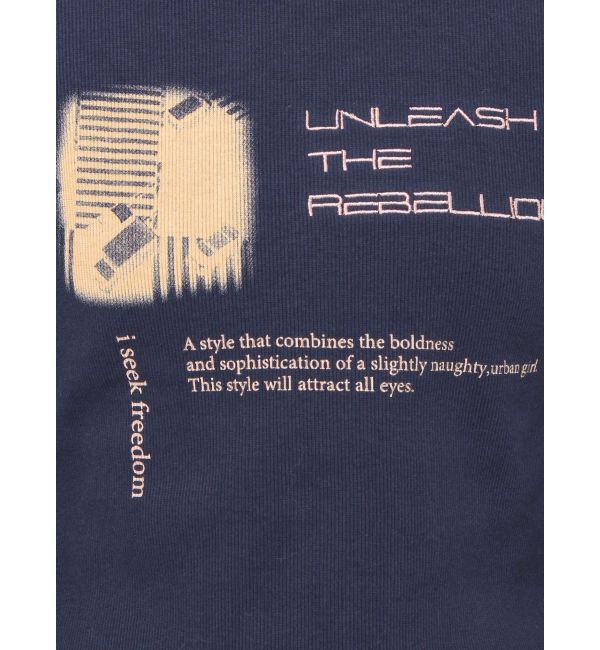 MURUA「クロップドメッセージトップス」|Tシャツ・カットソー|