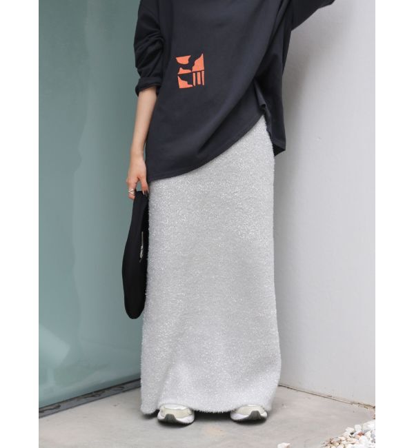 Ungrid「ラメニットアイラインスカート」|スカート|