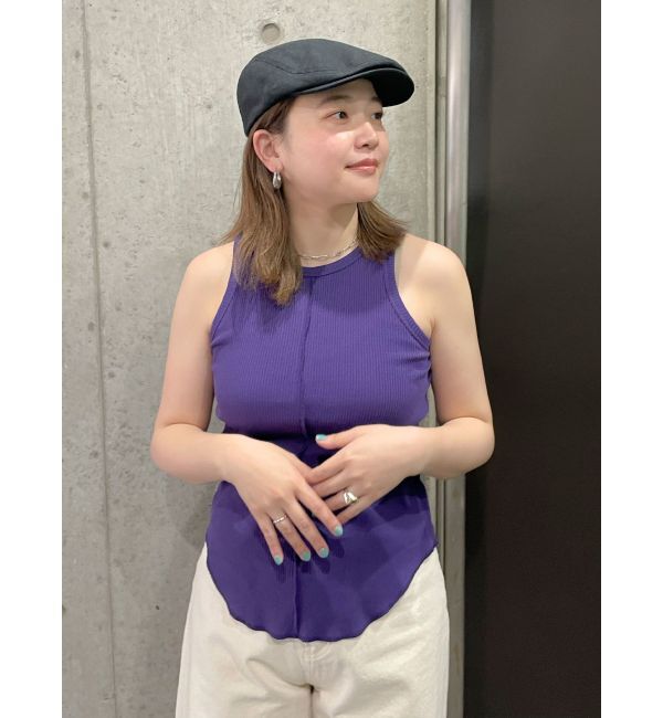 Ungrid「デザインカラータンクトップ」|タンクトップ|パープル