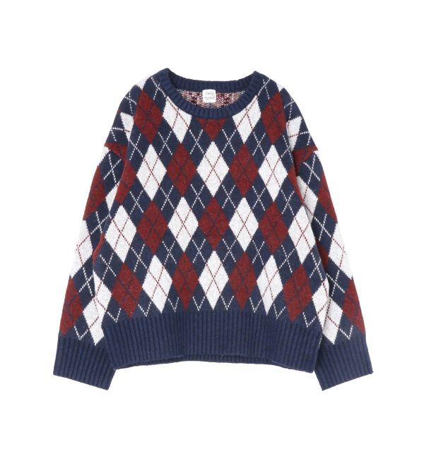 Ungrid「アーガイルルーズニット」|ニット・セーター|