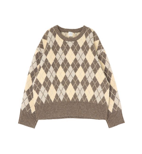 Ungrid「アーガイルルーズニット」|ニット・セーター|
