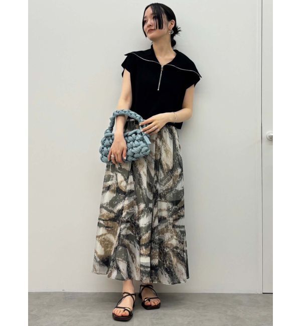 LAGUNAMOON「レイヤーペイントボリュームフレアスカート」|スカート|