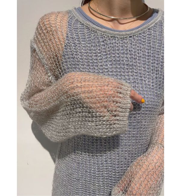 LAGUNAMOON「モヘヤラフニットプルオーバー」|ニット・セーター|アイスブルー