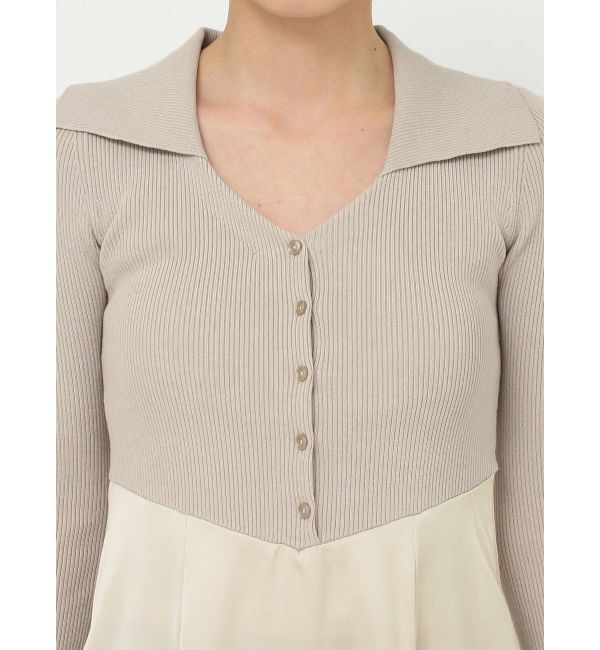 LAGUNAMOON「カラーニットドッキングナローワンピース」|ワンピース|