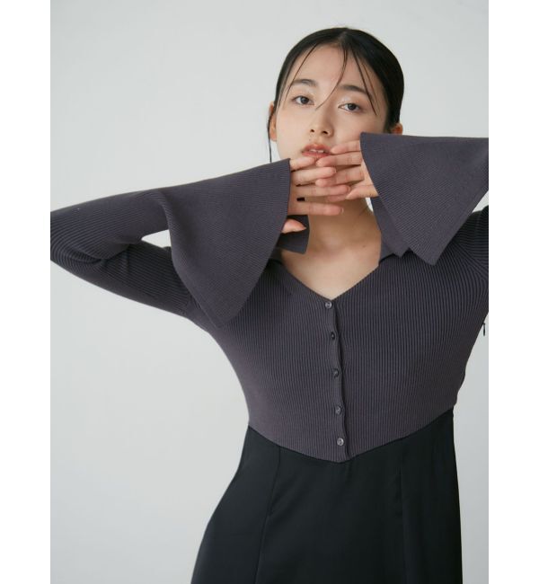 LAGUNAMOON「カラーニットドッキングナローワンピース」|ワンピース|