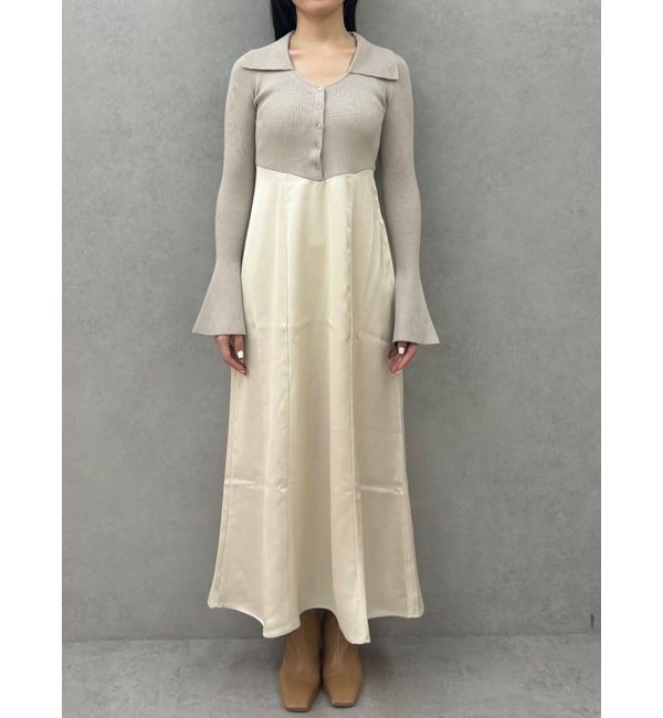 LAGUNAMOON「カラーニットドッキングナローワンピース」|ワンピース|