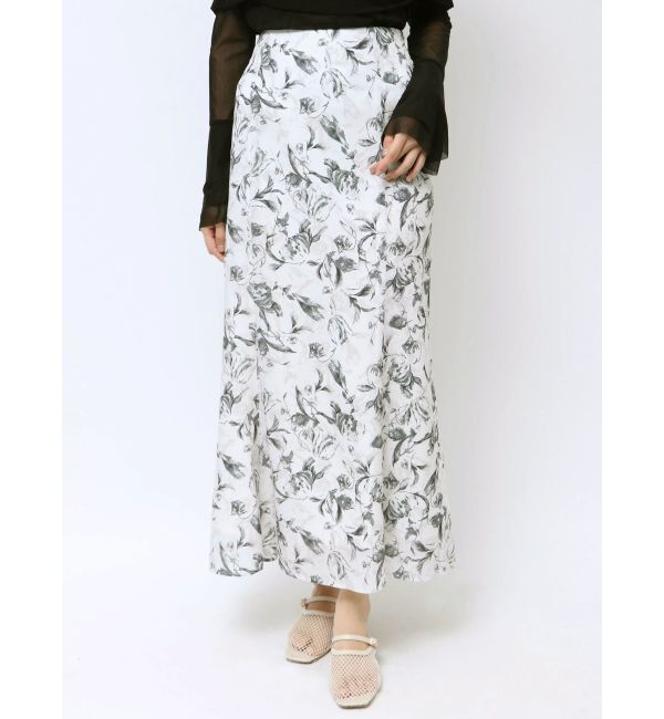 LAGUNAMOON「楊柳フラワーナローフレアスカート」|スカート|