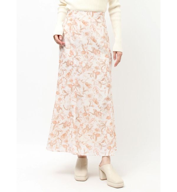 LAGUNAMOON「楊柳フラワーナローフレアスカート」|スカート|