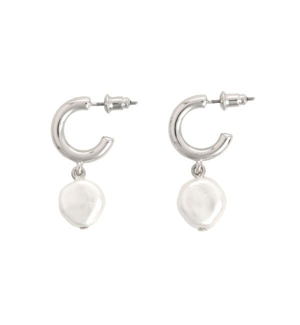 LAGUNAMOON「LADYフェイクパールフープピアス」|ピアス|