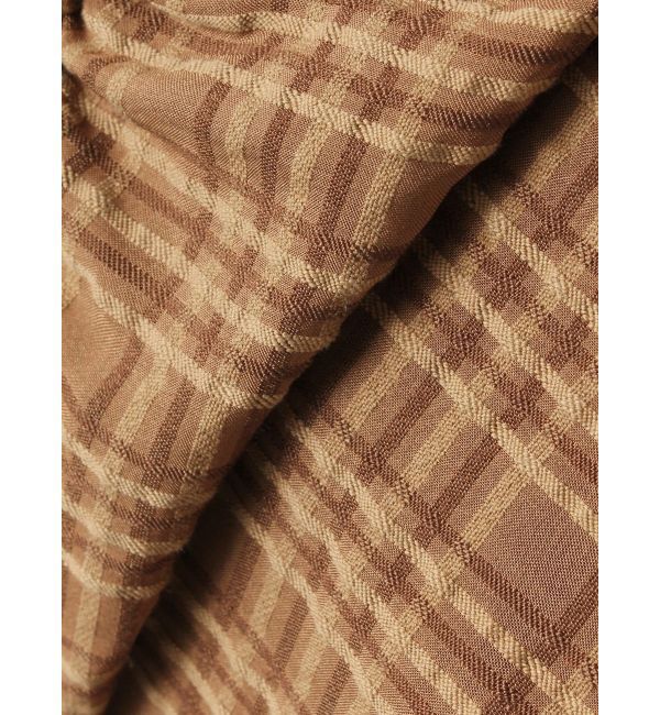 LAGUNAMOON「シアーチェックシャーリングブラウス」|シャツ・ブラウス|