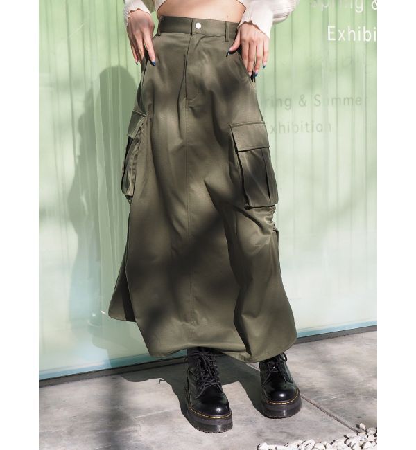 EVRIS「マルチドロストカーゴロングスカート」|スカート|